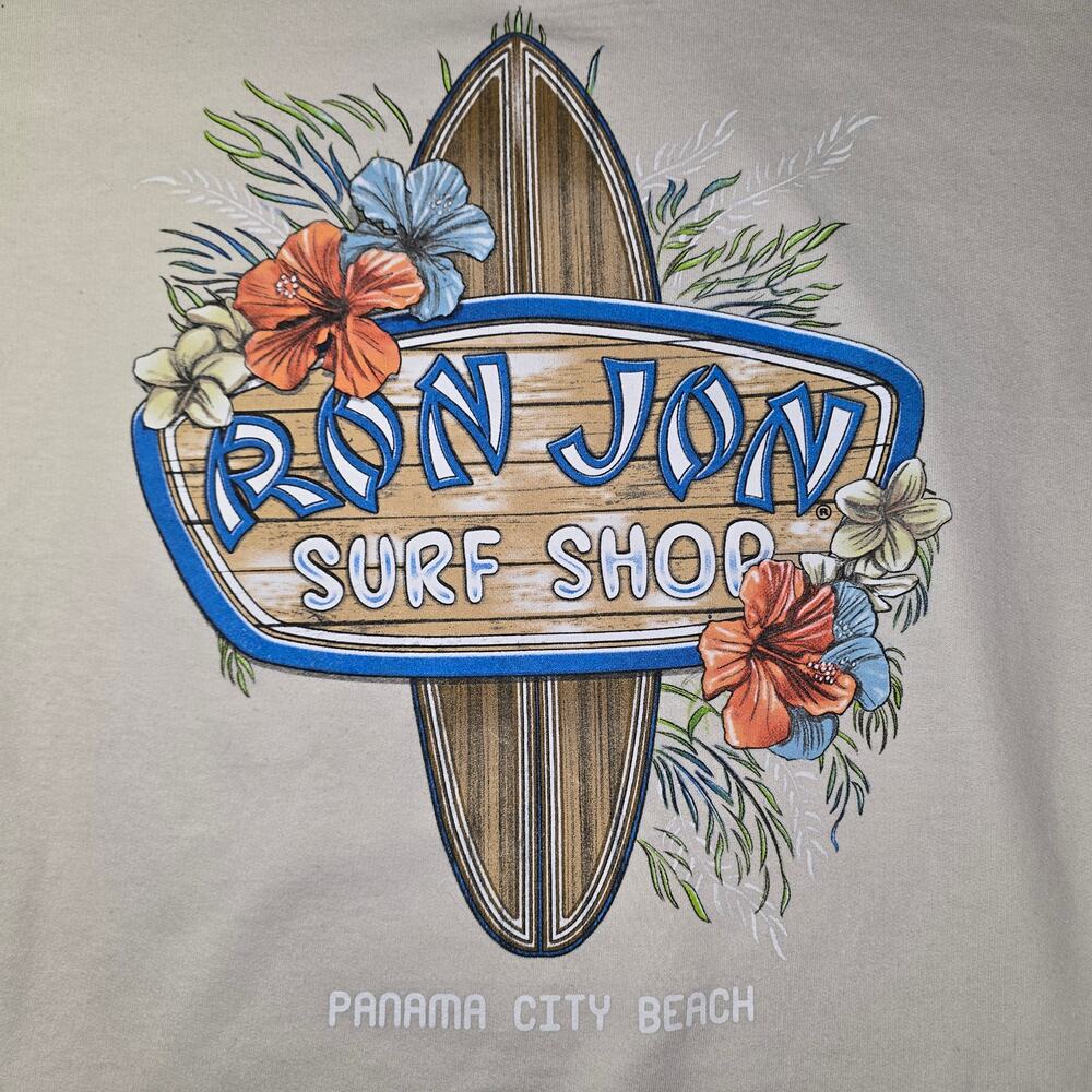 Ron Jon Surf Shop Panama City Beige Coastal Hoodie Size Medium - Picture 3 of 9